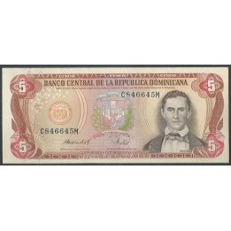 Rep. Dominicana 5 Pesos 1988 P118c