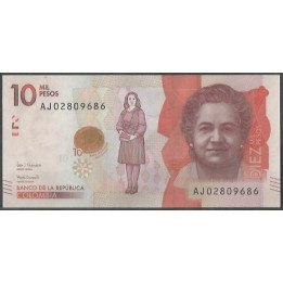 Billete de 10.000 Pesos 26 May 2020 AJ BGWNF10-10