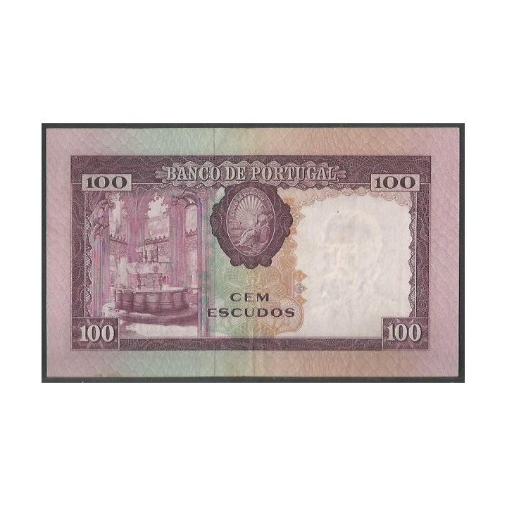 Portugal 100 Escudos 19 Dic 1961 P165a2 reverso