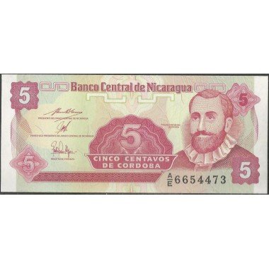 Nicaragua, 5 Centavos 1991 P168a