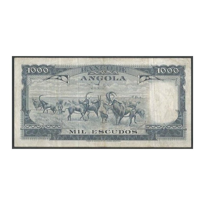 Angola 1.000 Escudos 10 Jun 1970 P98 reverso