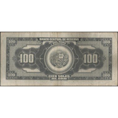 Peru, 100 Soles 12 Sep 1962 P90a