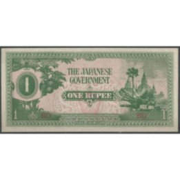 Burma - Ocupacion Japon WWII 1 Rupia ND1942 P14a
