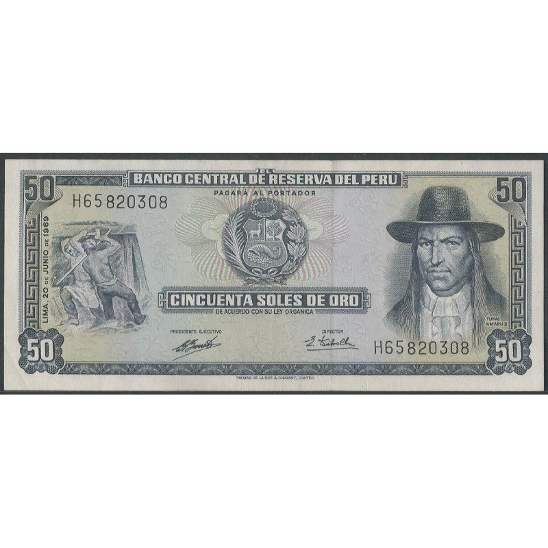 Peru, 50 Soles 20 Jun 1969 P101a