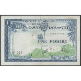 Cambodia - Laos - Vietnam 1 Piastre ND1954 Firma 21 P105