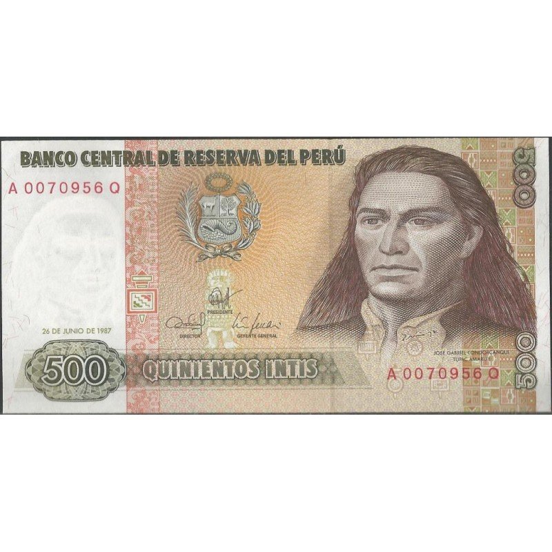 Peru, 500 Intis 26 Jun 1987 P134b