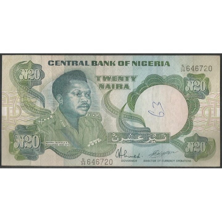Nigeria 20 Naira ND1984-2000 Firma 6 P26b