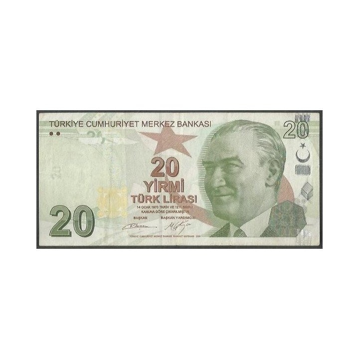Turkya 20 Liras ND2009 P224b