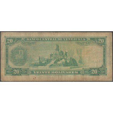 Venezuela, 20 Bolivares 27 Ene 1970 R 7 Dig P46d