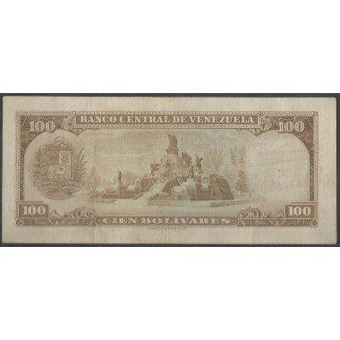 Venezuela, 100 Bolivares 18 Mar 1969 U 7 Dig P48f