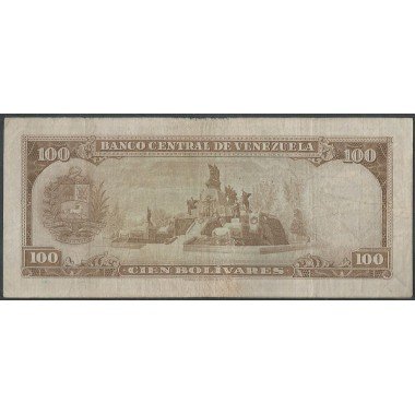 Venezuela, 100 Bolivares 18 Mar 1969 V 7 Dig P48f