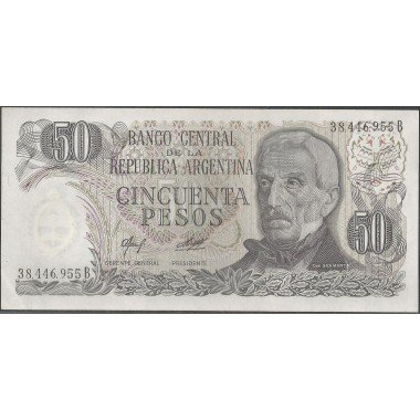 Argentina, 50 Pesos ND1976-8 Serie B P301a