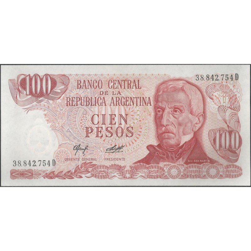 Argentina, 100 Pesos Serie D ND1973-6 Serie D P302a