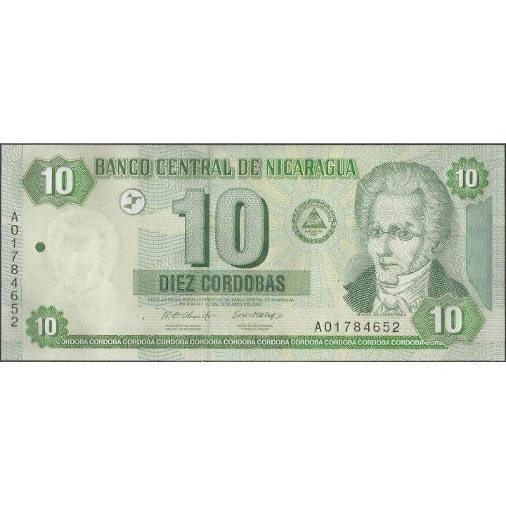 Nicaragua 10 Cordobas 2002 P191