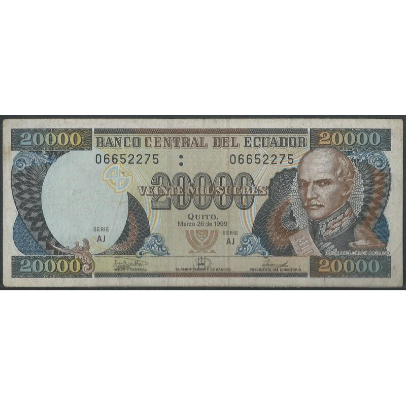 Ecuador, 20.000 Sucres 26 Mar 1999 AJ P129c