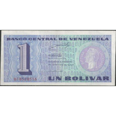 Venezuela, 1 Bolivar 5 Oct 1989 B8 Dig P68