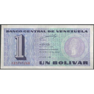 Venezuela, 1 Bolivar 5 Oct 1989 F8 Dig P68