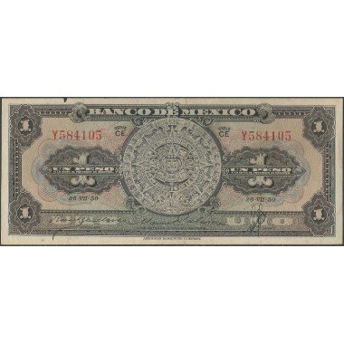 Mexico, 1 Peso 26 Jul 1950 Serie CE P46b