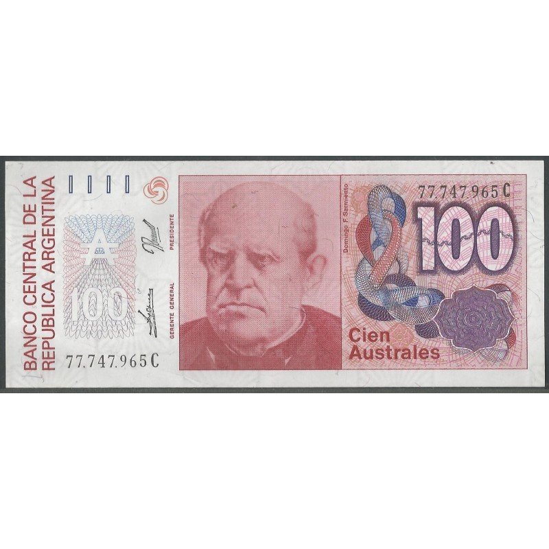 Argentina, 100 Australes ND1985-90 Serie C P327c