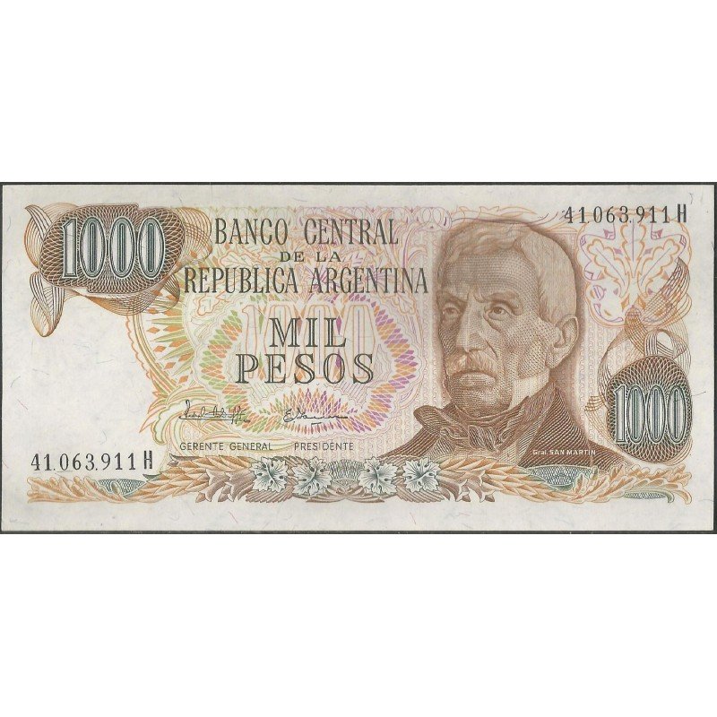 Argentina, 1.000 Pesos ND1976-83 Serie H P304c