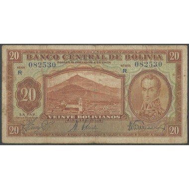 Bolivia, 20 Bolivianos L 20...