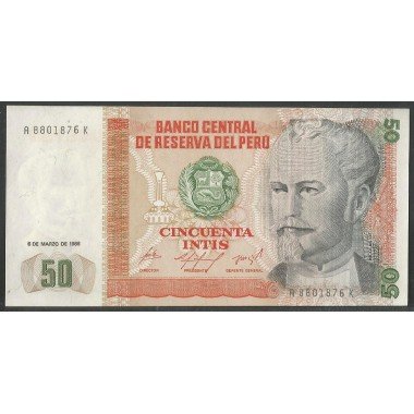 Peru, 50 Intis 6 Mar 1986 P131a