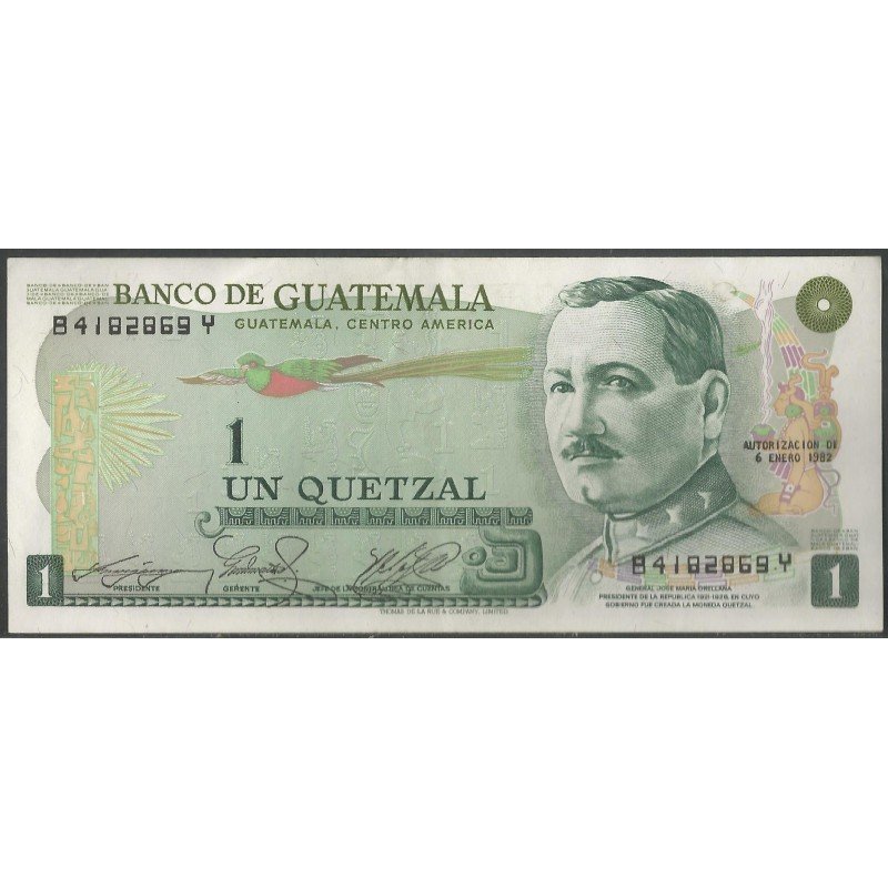 Guatemala, 1 Quetzal 6 Ene 1982 P59c
