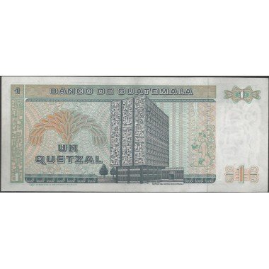 Guatemala, 1 Quetzal 4 Ene 1989 P66