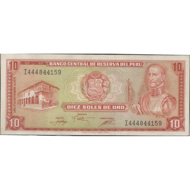 Peru, 10 Soles 17 Nov 1976 P112