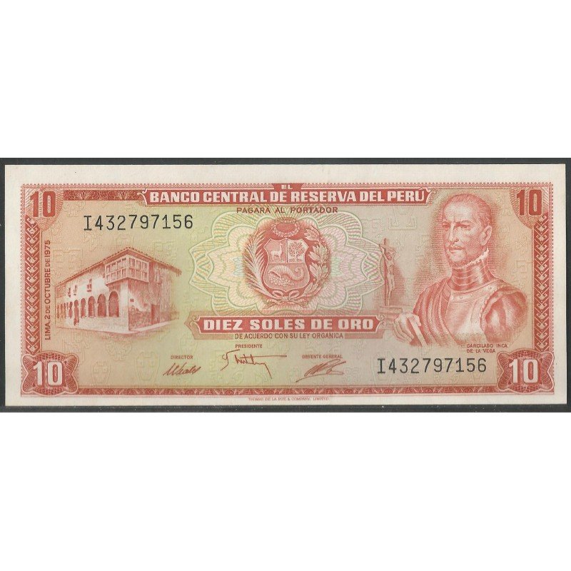 Peru, 10 Soles 2 Oct 1975 P106
