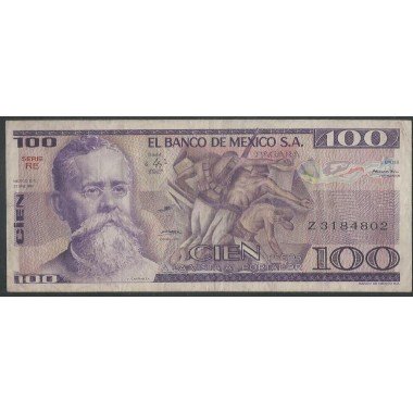 Mexico, 100 Pesos 27 Ene 1981 Serie RE P74a