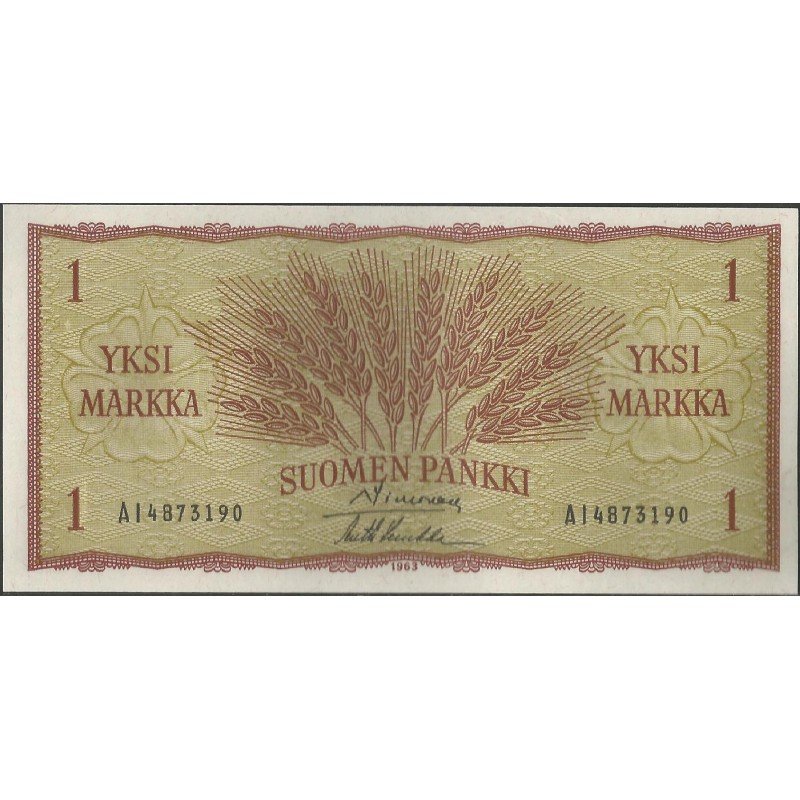 Finlandia, 1 Markka 1963 P98a
