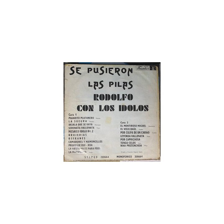 Rodolfo con los Idolos Se pusieron las pilas - Colombia reverso