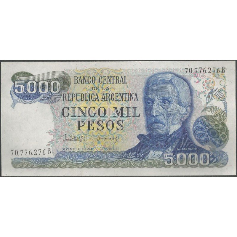 Argentina, 5.000 Pesos ND1977-83 Serie B P305b
