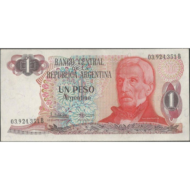 Argentina, 1 Peso Argentino ND1983-4 Serie B P311a