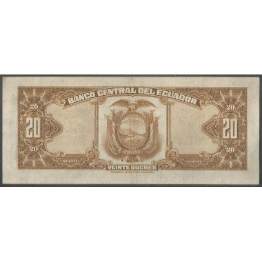 Ecuador, 20 Sucres 3 Sep 1973 LB P103b