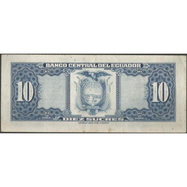 Ecuador, 10 Sucres 14 Mar 1975 LA P109