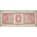 Ecuador, 5 Sucres 27 Feb 1970 HJ Firma 3 Pequeña P113b