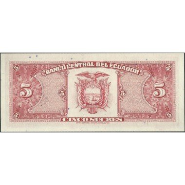 Ecuador, 5 Sucres 22 Nov 1988 IE P113d