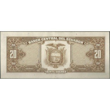Ecuador, 20 Sucres 24 May 1968 LE P115b
