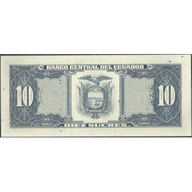 Ecuador, 10 Sucres 22 Nov 1988 LS P121