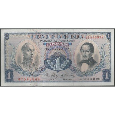 Billete de 1 Peso 12 Oct 1963 BGW051