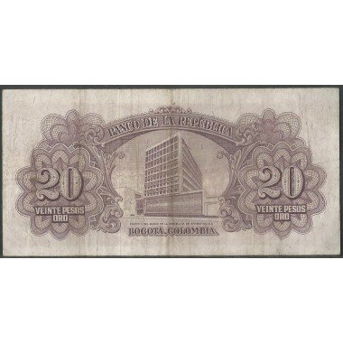 Billete de 20 Pesos 2 Ene 1961 BGW220