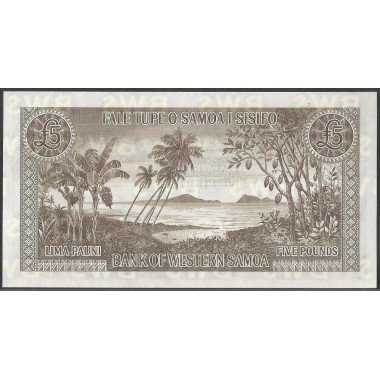 Samoa Occidental, 5 Pounds ND1963 P15a