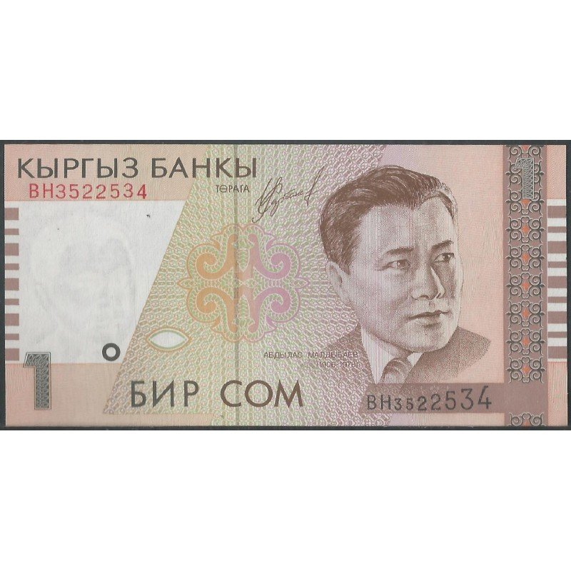 Kyrguistan, 1 Som de 1999 P15a