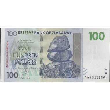 Zimbabwe, 100 Dollars 2007 P69