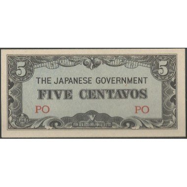 Filipinas Ocupacion Japonesa WWII, 5 Centavos ND1942 PO P103a