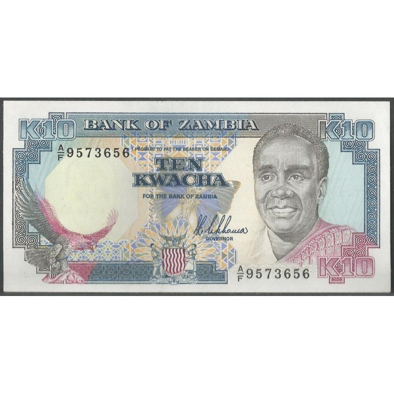 Zambia, 10 Kwacha ND1989-91 P31a