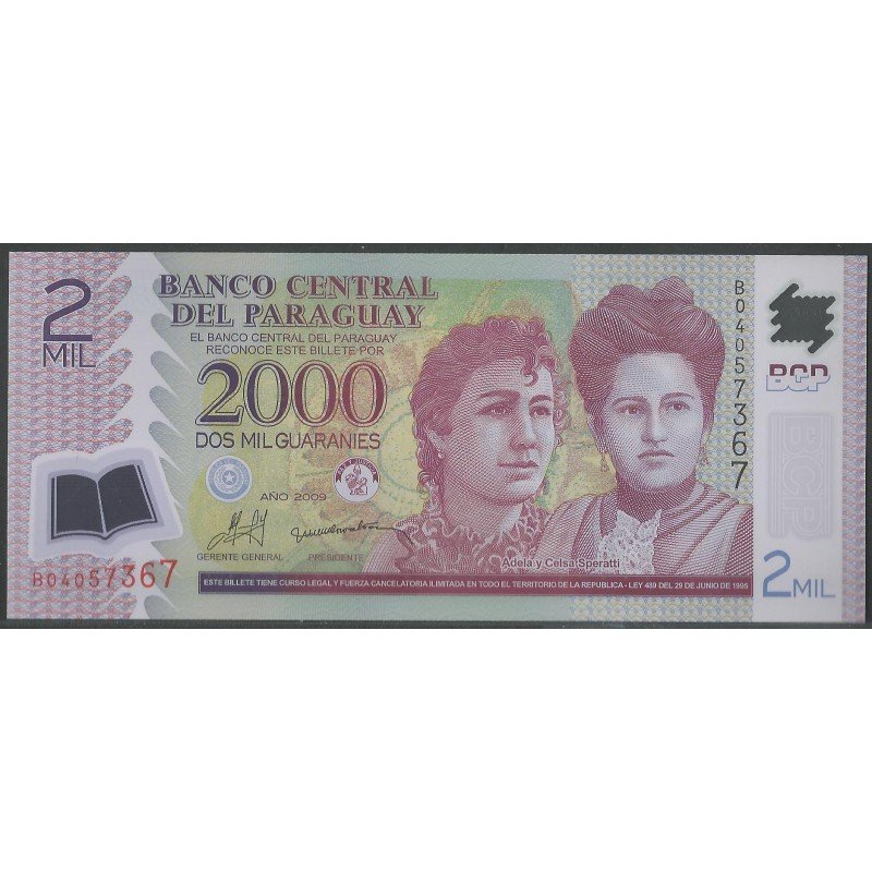 Paraguay, 2.000 Guaranies 2009 P228b