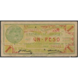 Mexico - La tesoreria General del estado de Oaxaca 1 Peso 3 Sep 1915 A Ps953a